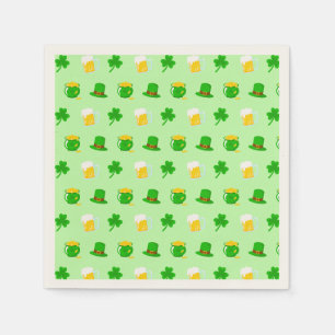Serviette En Papier Saint Patrick's Day Shamrock Pot of Gold Celtic Kn