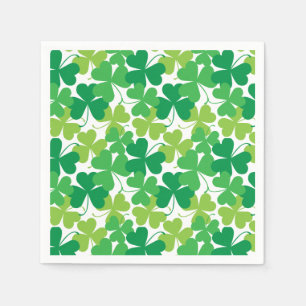 Serviette En Papier Saint Patrick's day Shamrock Print Napkins