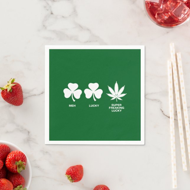 Serviette En Papier Saint Patricks Funny Party pour les gars (En situation)