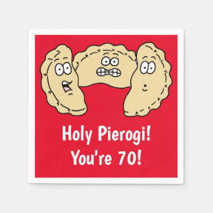 Serviette En Papier Saint Pierogi Je suis 70 Drôle serviettes polonais