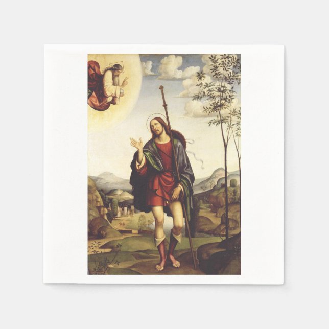 Serviette En Papier Saint Roch par Francesco Francia  (Devant)