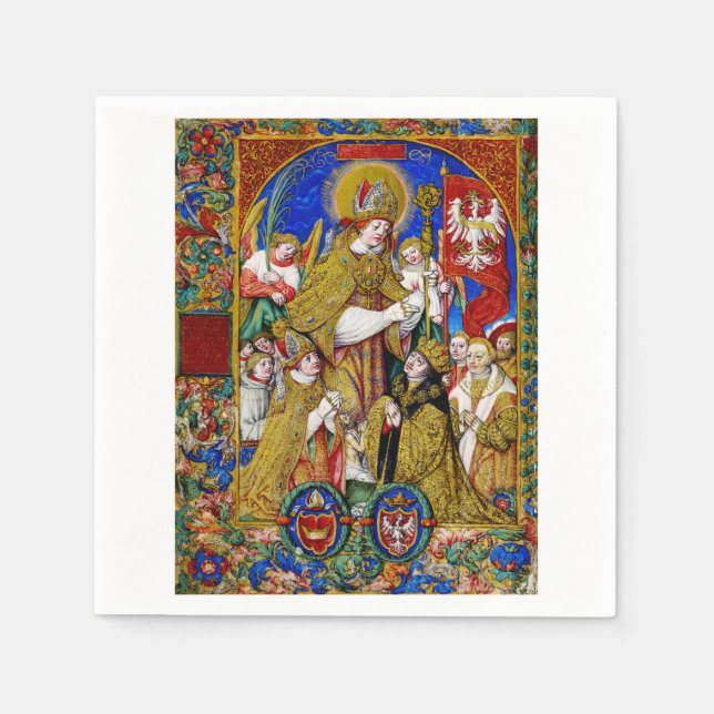 Serviette En Papier Saint Stanislaus évêque et martyr (Devant)