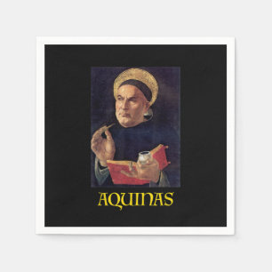 Serviette En Papier Saint Thomas d'Aquin Peinture catholique