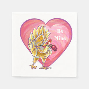 Serviette En Papier Saint-Valentin au poulet