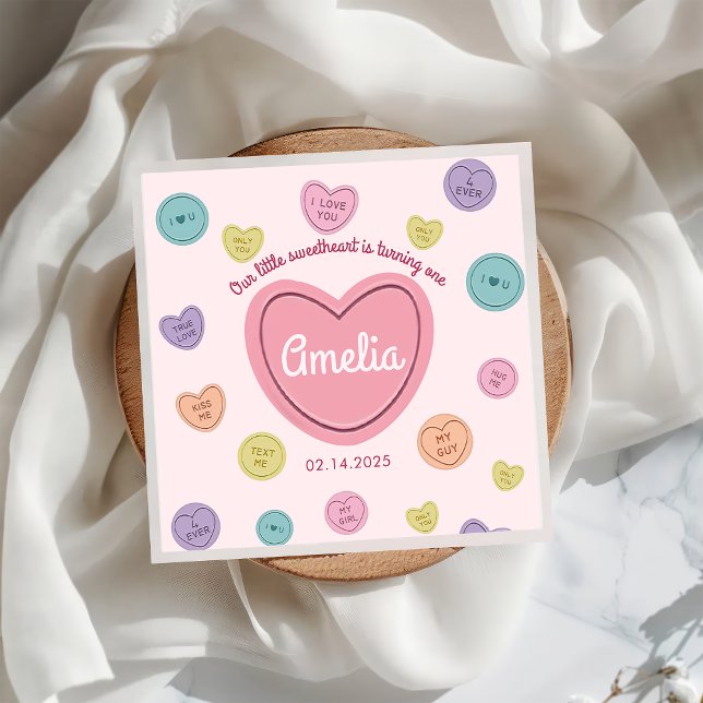 Serviette En Papier Saint-Valentin Chérie Bonbons Anniversaire Papier  (Créateur téléchargé)