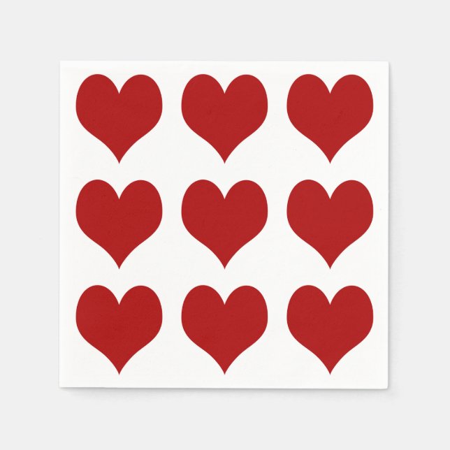 Serviette En Papier Saint Valentin Coeur (Devant)