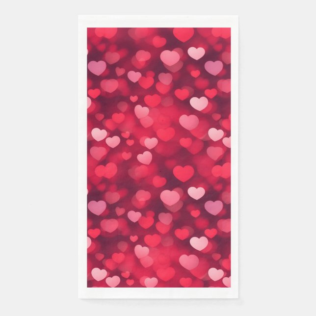 Serviette En Papier Saint Valentin coeur Arrière - plan (Devant)