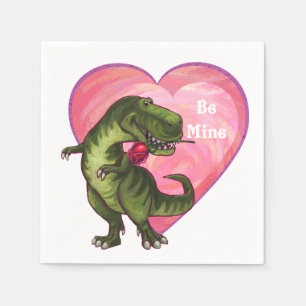 Serviette En Papier Saint-Valentin de Tyrannosaurus