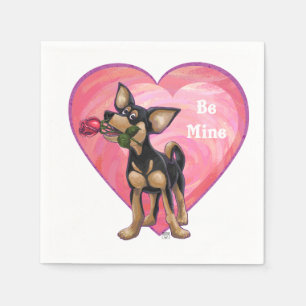 Serviette En Papier Saint-Valentin du Chihuahua