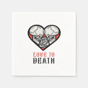 Serviette En Papier Saint-Valentin esthétique jusqu'à ce que la mort n