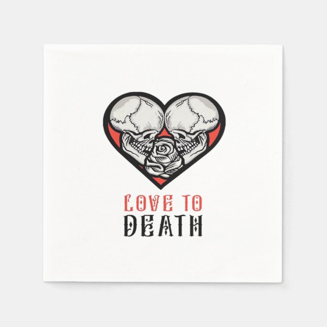 Serviette En Papier Saint-Valentin esthétique jusqu'à ce que la mort n (Devant)