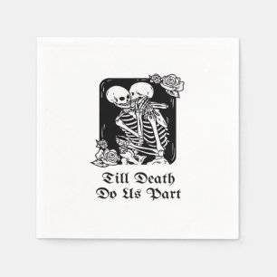 Serviette En Papier Saint-Valentin gothique Jusqu'à ce que la mort nou