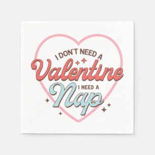 Serviette En Papier Saint-Valentin J'ai Besoin D'une Sieste
