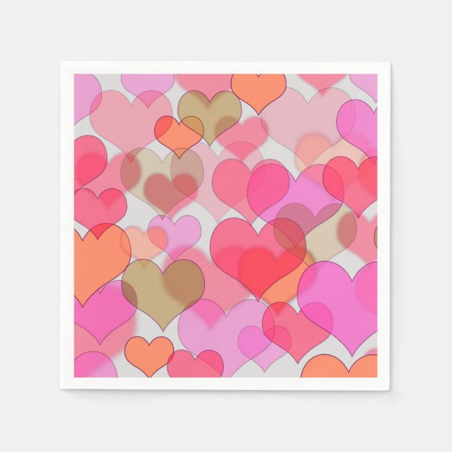 Serviette En Papier Saint-Valentin romantique d'amour Douce moitié (Devant)