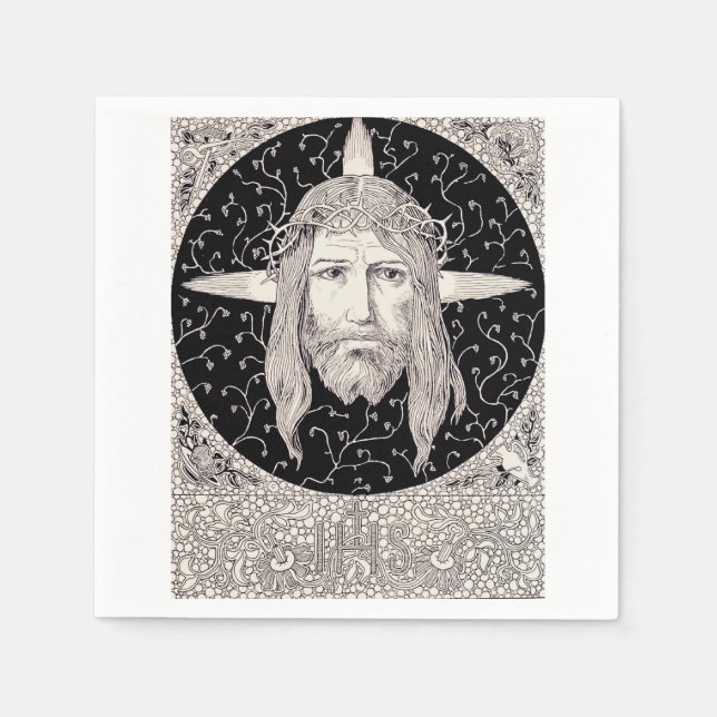 Serviette En Papier Saint Visage de Jésus-Christ (Devant)