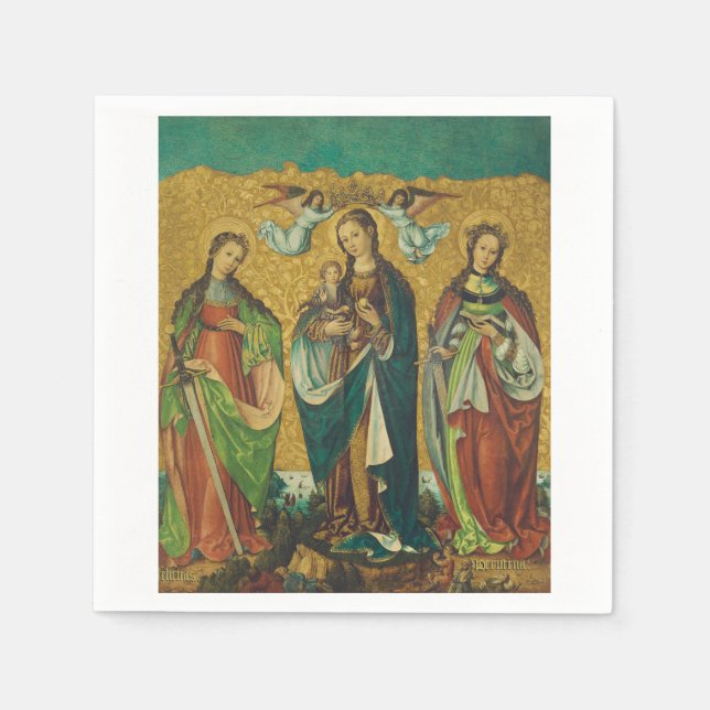 Serviette En Papier Sainte Perpétue et Sainte Félicité (Devant)