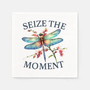 Serviette En Papier Saisir Le Moment - libellule Artistique