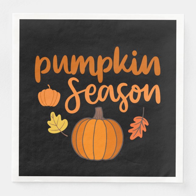 Serviette En Papier Saison citrouille automne (Devant)