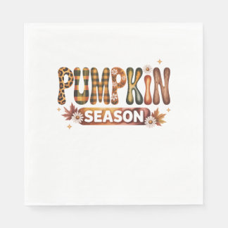 Serviette En Papier Saison citrouille Boho Automne