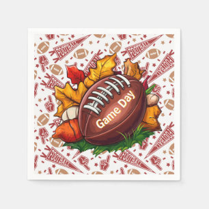 Serviette En Papier Saison de football d'automne Papier 