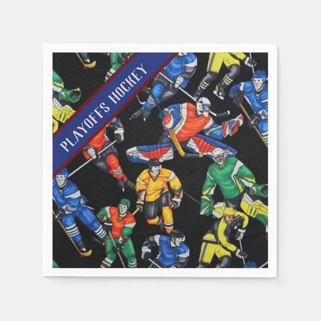Serviette En Papier Saison de hockey glace Hockey Naples (Devant)