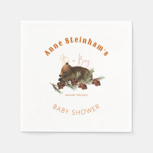 Serviette En Papier Saison d'hiver Simple bébé Bear Douche