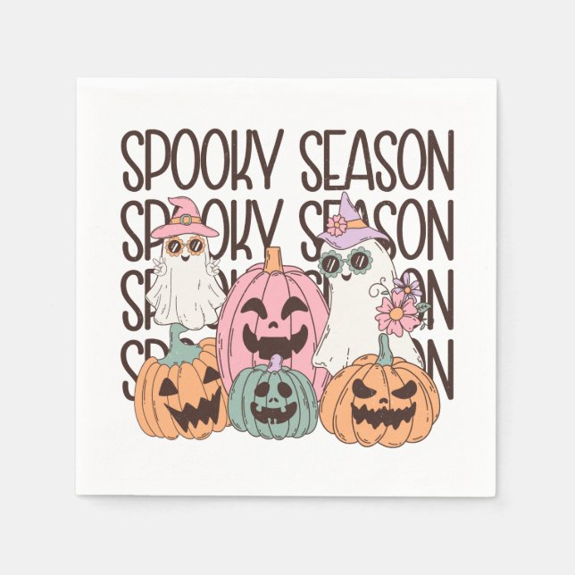 Serviette En Papier Saison Éffrayante d'Halloween (Devant)
