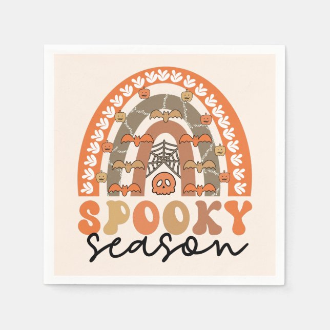 Serviette En Papier Saison éffrayante Halloween Rainbow Fall (Devant)