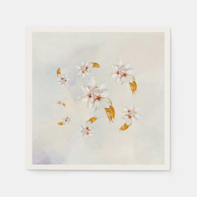 Serviette En Papier Sakura - Fleur de cerisier japonaise (Devant)