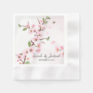 Serviette En Papier Sakura Japonaise Fleur de cerisier asiatique