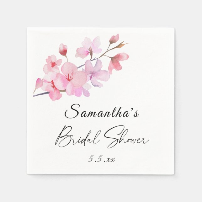 Serviette En Papier Sakura - Mariage Lancement de mariage (Devant)