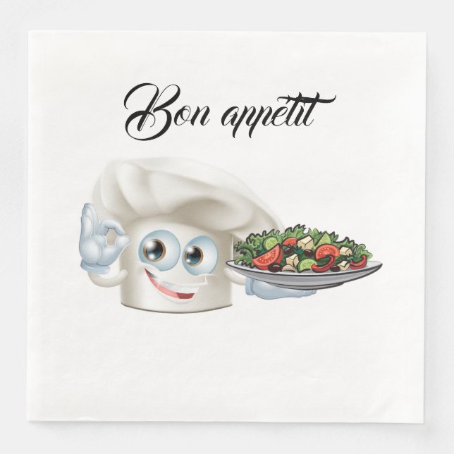 Serviette En Papier Salade Chefs (Devant)