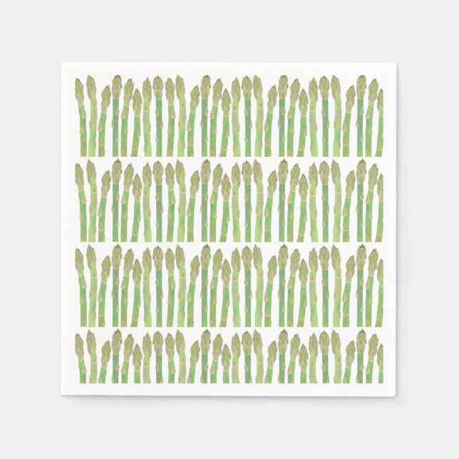 Serviette En Papier Salade d'asperges (Devant)