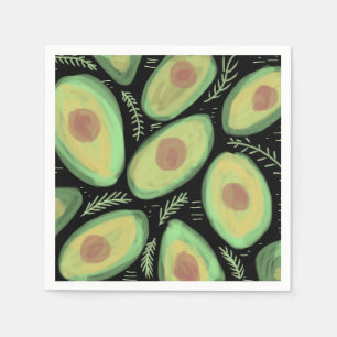 Serviette En Papier Salade de tomates à l'avocat motif verdure