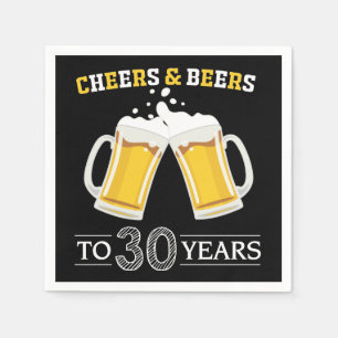 Serviette En Papier Salades et bières à 30 ans