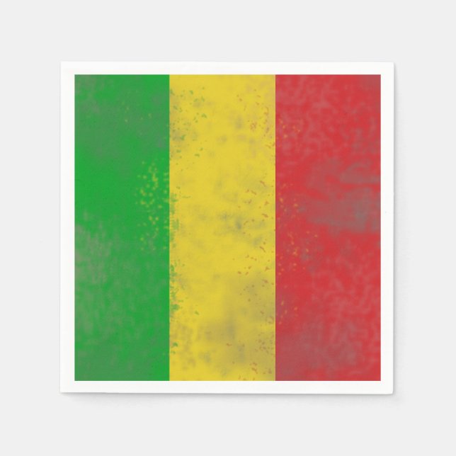 Serviette En Papier Sale Rasta Stripes (Devant)