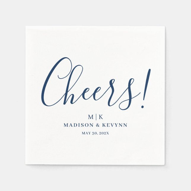 Serviette En Papier Salers minimal et chic | Napkins mariage (Devant)