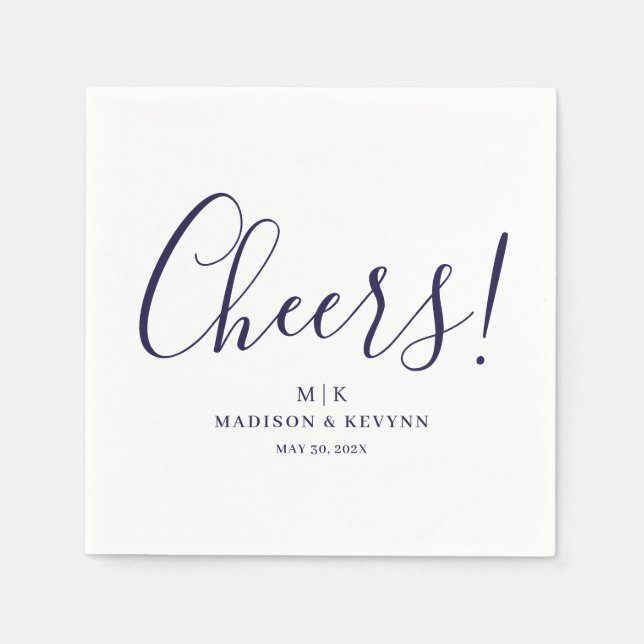 Serviette En Papier Salers minimal et chic | Napkins mariage (Devant)