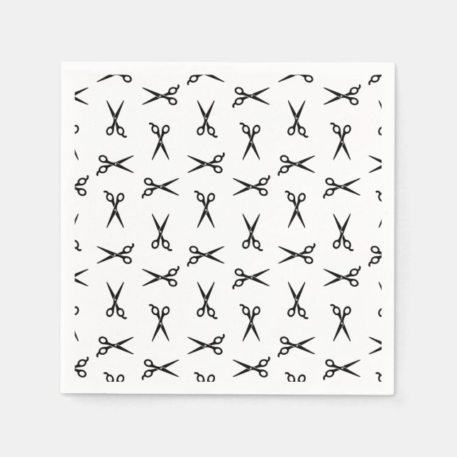 Serviette En Papier Salon Ciseaux Barbershop COULEUR ARRIÈRE - PLAN PE (Devant)