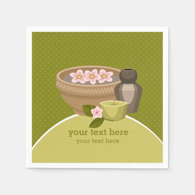 Serviette En Papier Salon Spa de beauté (Devant)