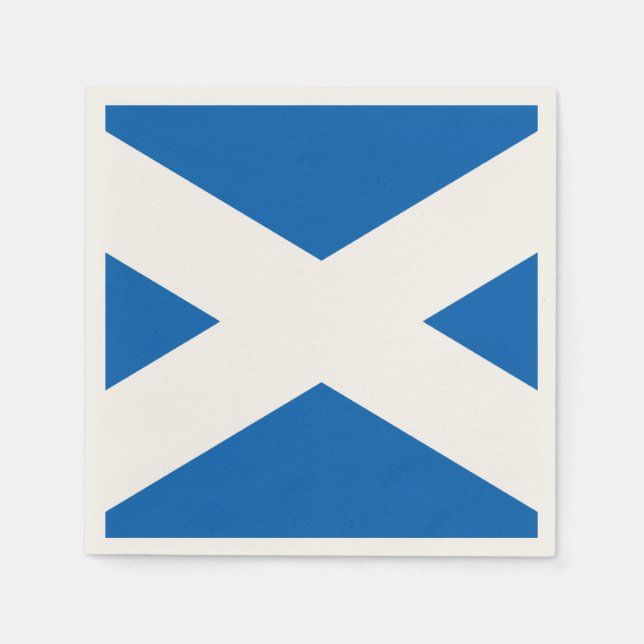 Serviette En Papier Saltire ~ Drapeau de l'Ecosse (Devant)