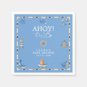 Serviette En Papier Salut C'est un Garçon Naissance Marinique Océaniqu
