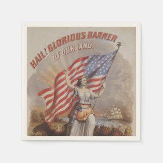 Serviette En Papier Salut ! Glorieuse Bannière de notre Terre - Art Pa