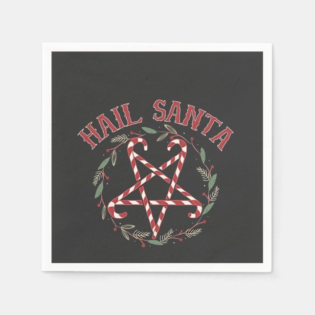 Serviette En Papier Salut Satan Noël Krampus Xmas Devil Candy (Devant)