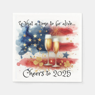 Serviette En Papier Salutations à 2025 Patriotic Napkin