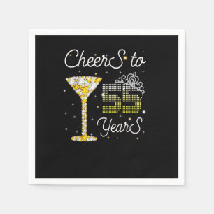 Serviette En Papier Salutations À 55 Ans Joyeux 55ème Anniversaire Rei