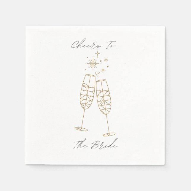 Serviette En Papier Salutations À La Mariée Napkin (Devant)