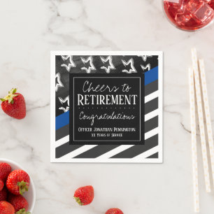 Serviette En Papier Salutations à l'officier de police de retraite