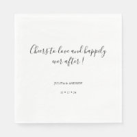 Salutations d'amour serviettes mariages minimalist