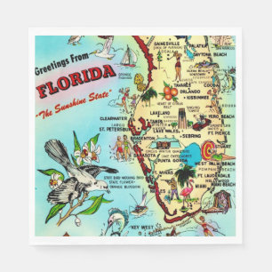 Serviette En Papier Salutations de Floride